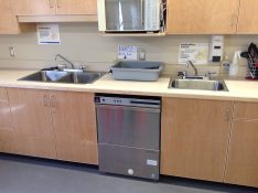 After – new sinks and a dishwasher.